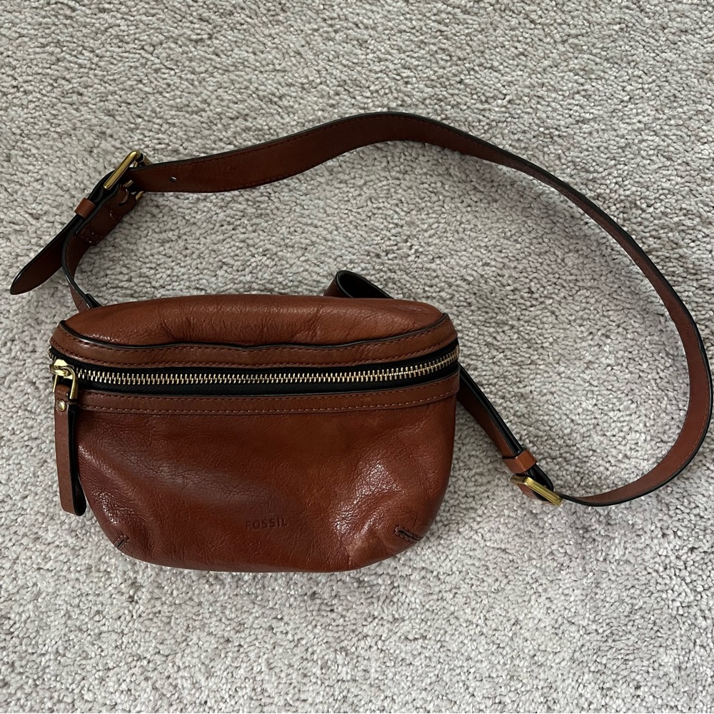 Fossil Crossbody Brown Leather Purse